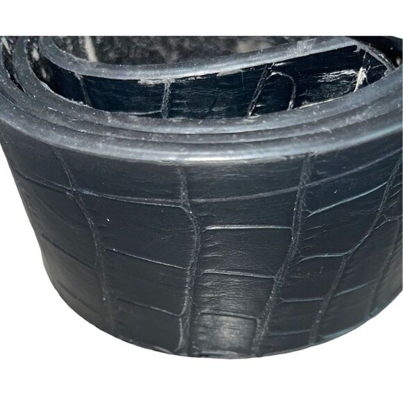 Vintage Gothic Buckle Crocodile Embossed Belt - Picture 4 of 13